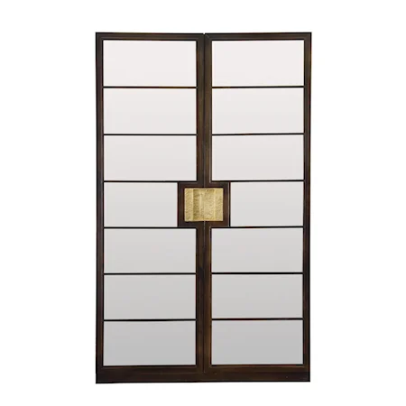 Curio Cabinet with Inset Mirror Glass